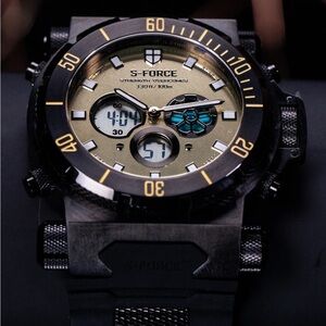 S-Force Black and Gold Watch